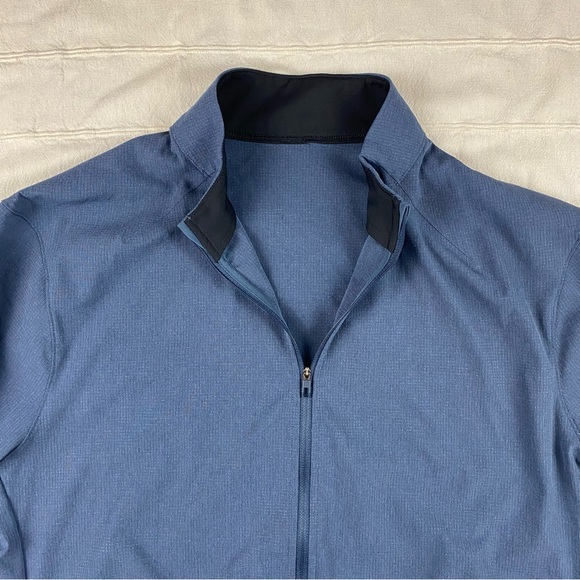 Lululemon Airing Easy Jacket Men's Size XL Mach Blue Full Zip Athleisure Ripstop - Picture 3 of 10